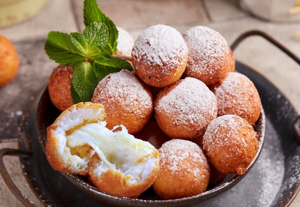 Bolas de batata derretida