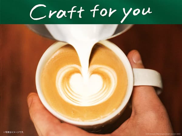 Latte art with heart design