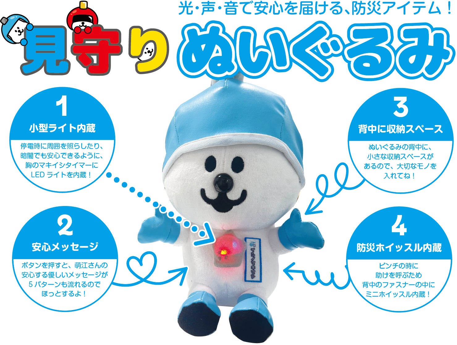 Ishinomakiman plush toy functions overview