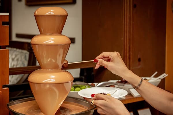 Estación de fuente de chocolate