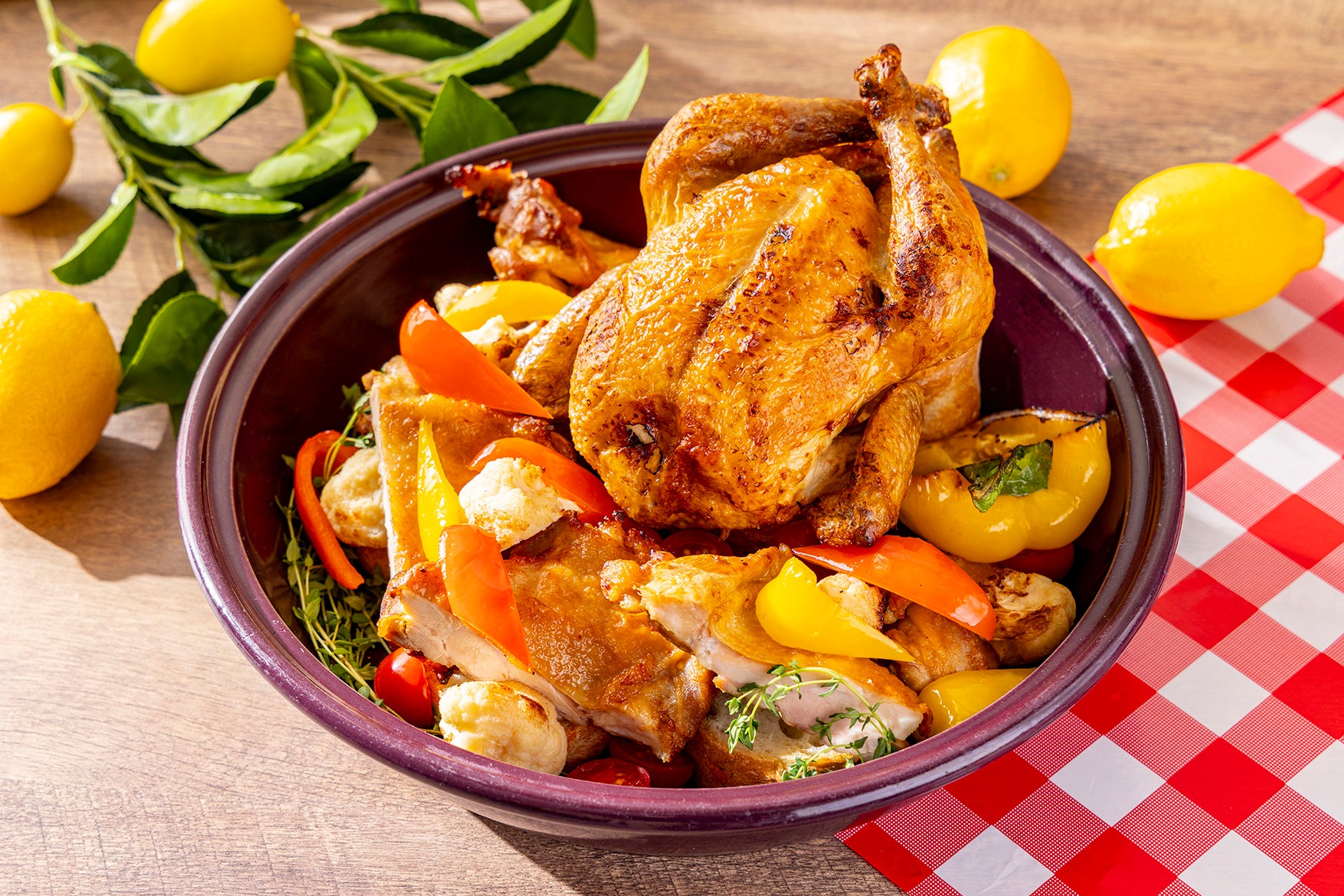 Roast Chicken Scarpariello - Shoemaker-style with Garlic, Herbs, and Vinegar Sauce