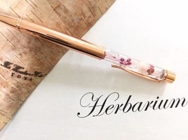 Example of a completed herbarium ballpoint pen
