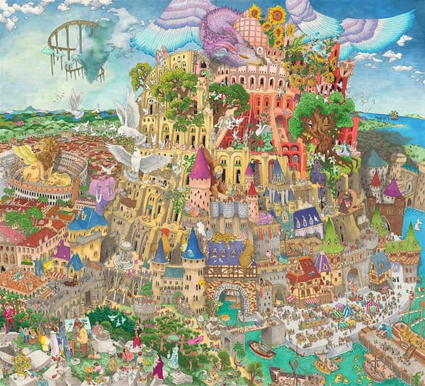 신작 판화 “Liberation from Babel” 70x77cm