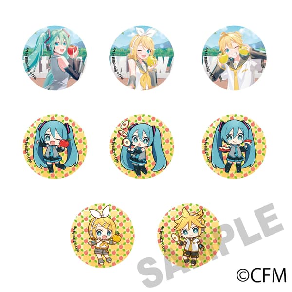 Hatsune Miku x Hirosaki apples Glittering Trading Can Badges
