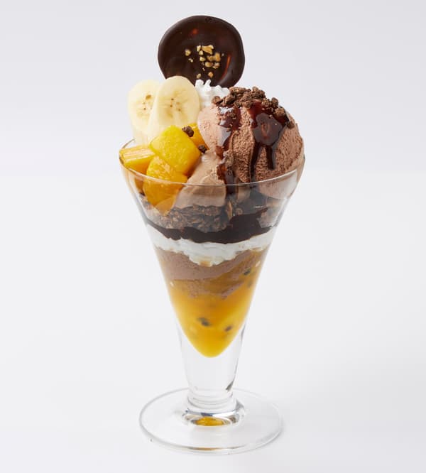 Tropical Fruit Chocolate Parfait