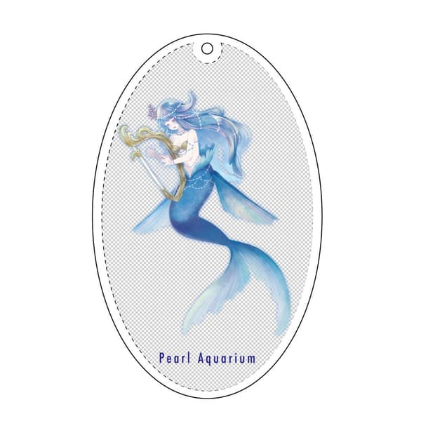 성인 인어 진주 키체인