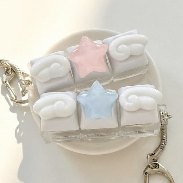 3D Angel Wing Glowing Keyboard Charm