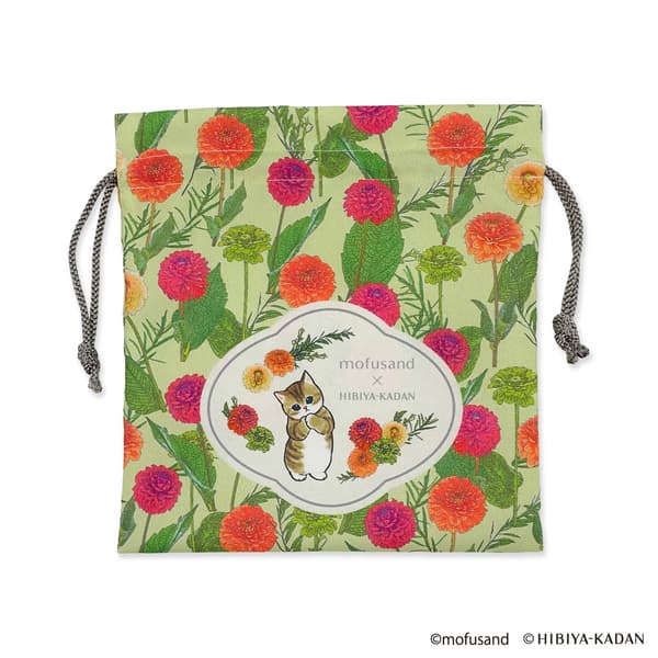 三种花卉设计的新款束口袋