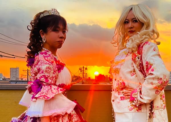 Rooftop at dusk with a view over the Bikan Historical Quarter