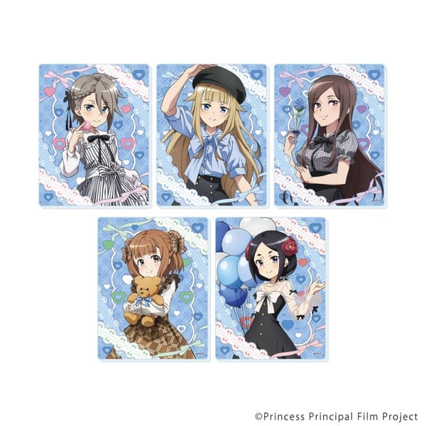 Acrylic cards featuring character illustrations