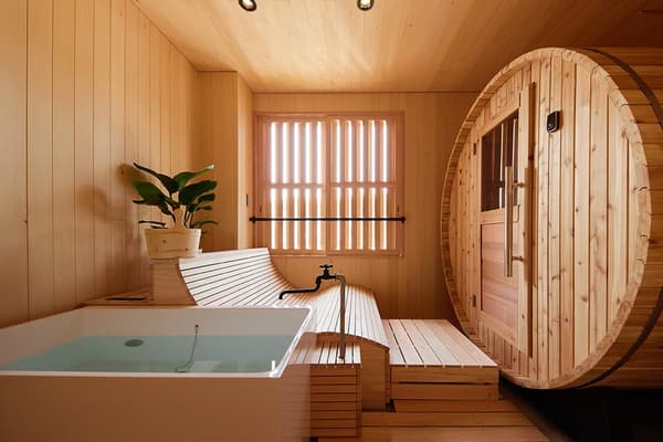 Finnish sauna for relaxing moments