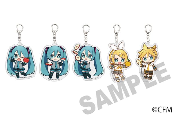 Hatsune Miku x Hirosaki apples Die-Cut Acrylic Keychain