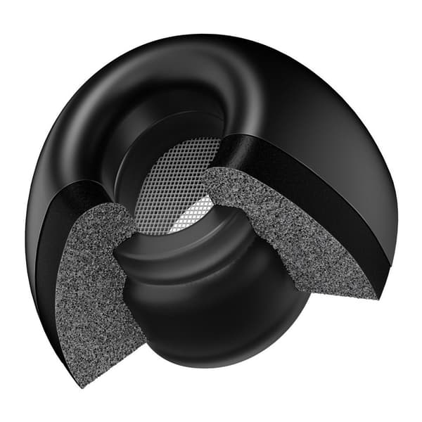 HYPERFOAM Comfort ear tips showcasing the memory foam material