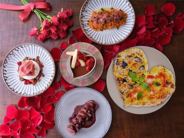 Valentine's menu plating