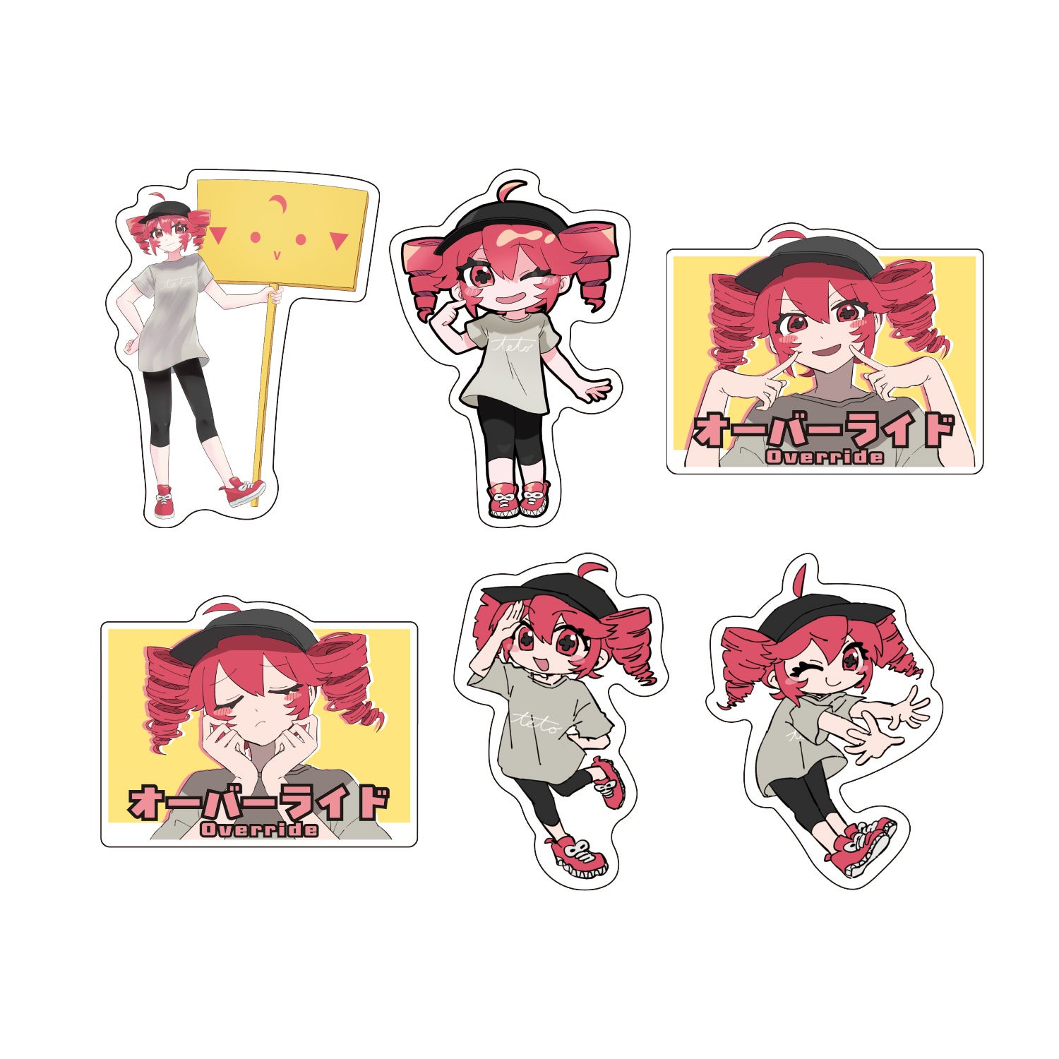 Six types of stickers