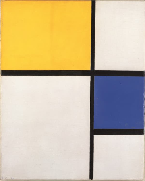 Piet Mondrian, Komposisi, 1929. Museum Seni Modern Nasional Kyoto