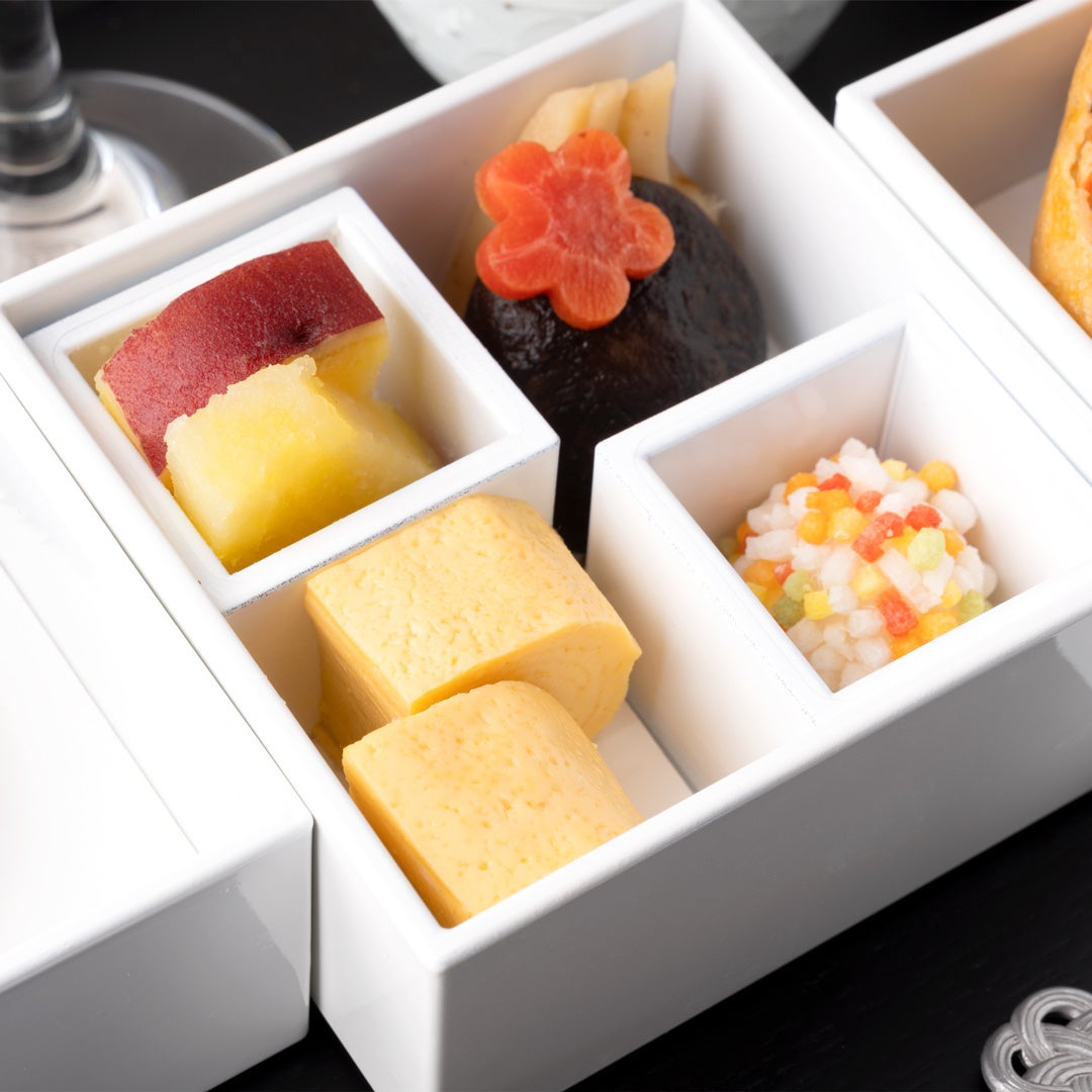 Second tier with dango and simmered dishes