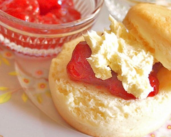 Freshly baked traditional scones