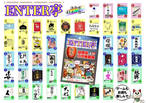 43 productores de sake en la prefectura de Tochigi: 26 cervecerías de sake / 12 cervecerías / 4 bodegas / 1 destilería