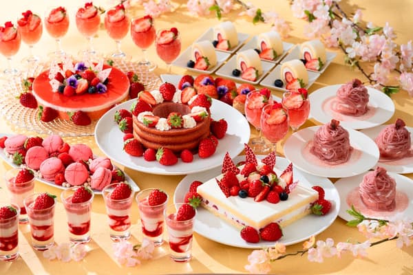 Strawberry sweets selection