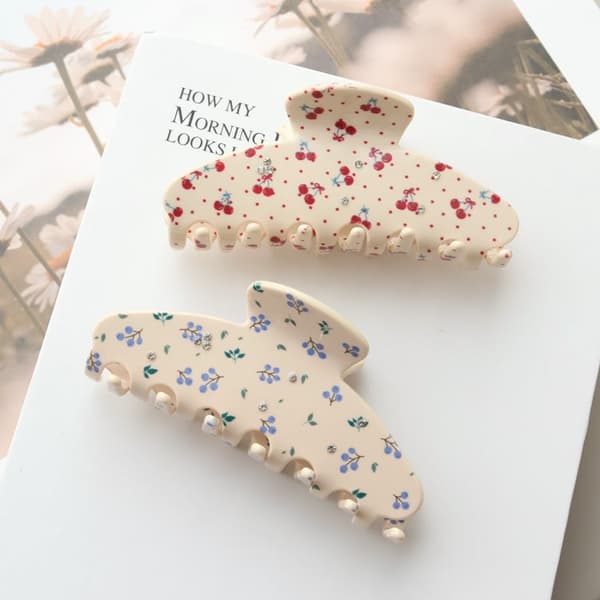 Clip para Moño con Patrón de Frutas