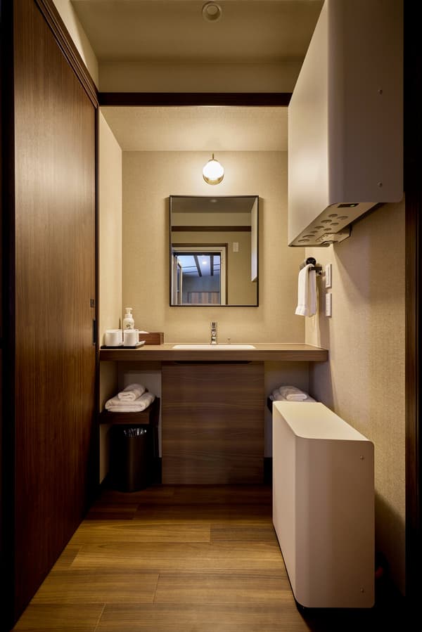 Stylish and functional washroom space