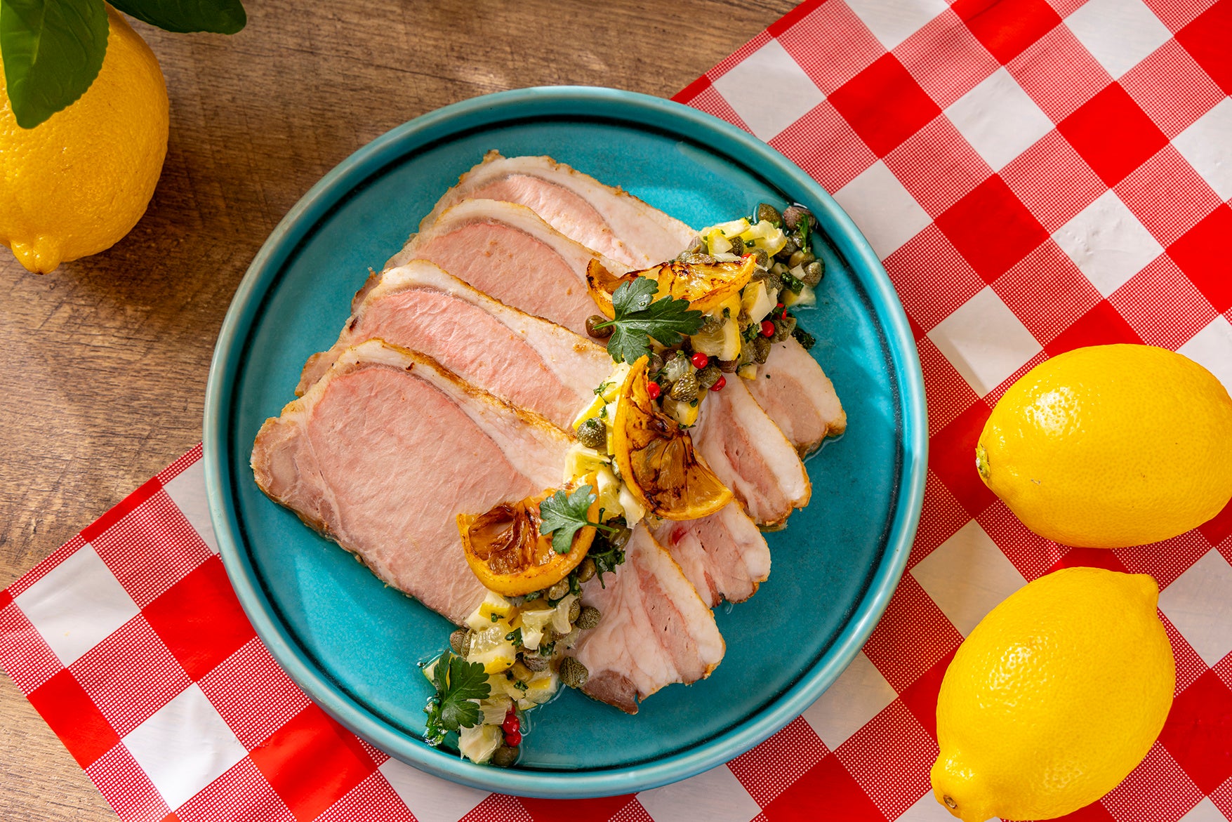 Pork Loin Scaloppine with Lemon and Caper Sauce (Weekdays only)