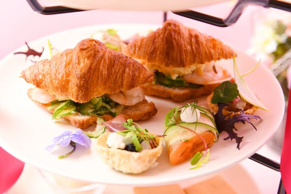 Strawberry afternoon tea close-up