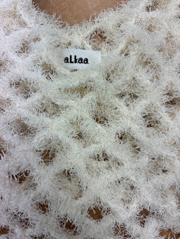 Canapa Touch Fancy Crochet Vest Knit