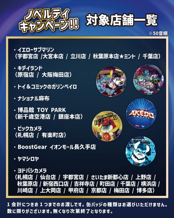 Lista 1 de tiendas participantes en la campaña