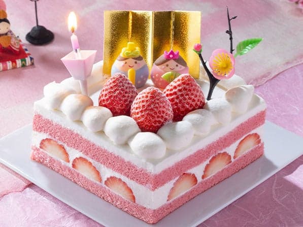 Hinamatsuri Strawberry Decoration Cake (3-4 servings)
