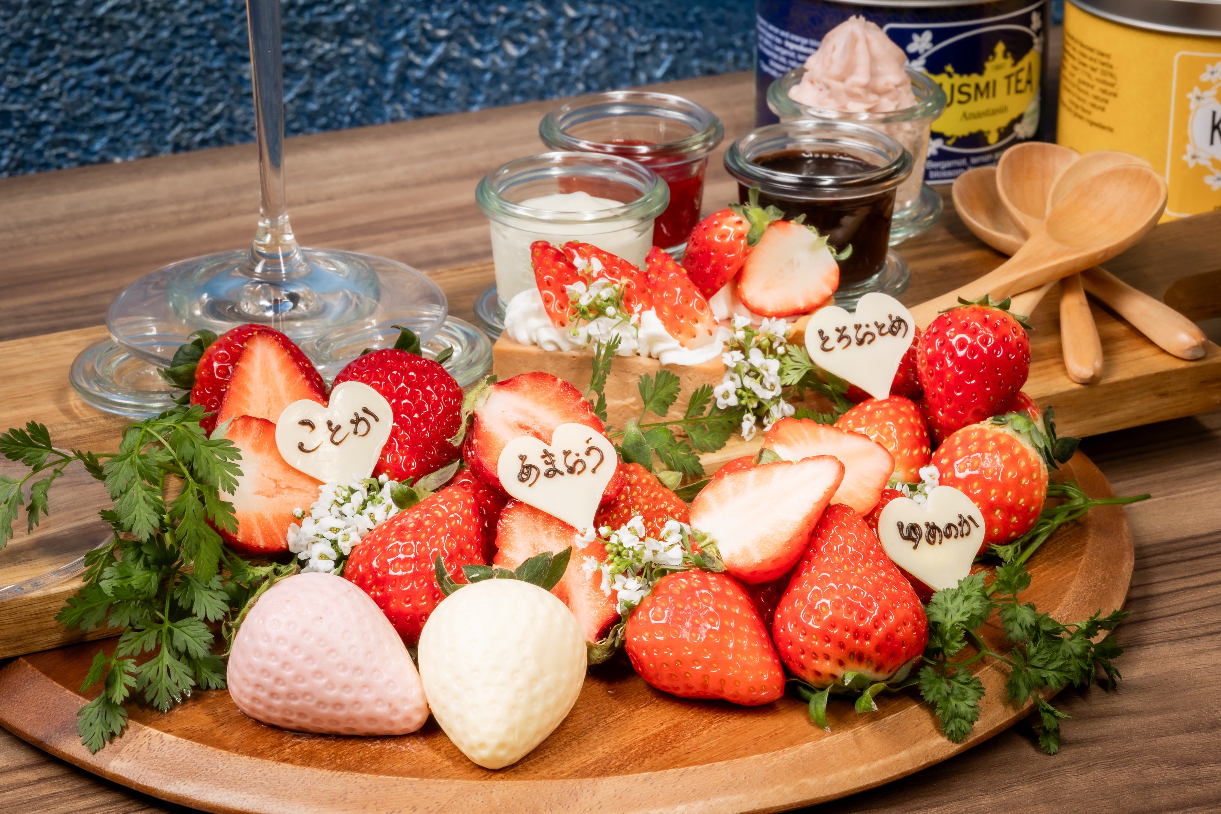 Strawberry Orchard Parfait plate arrangement