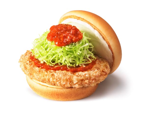 Garlic Tomato Chicken Tatsuta Burger