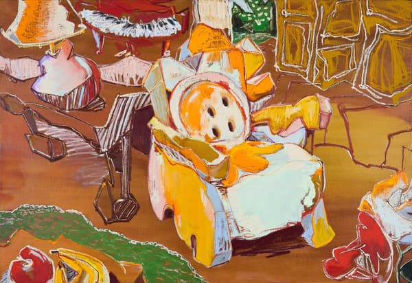 The Sketch_02, Oil and oil stick on canvas ©︎SHUN SUDO