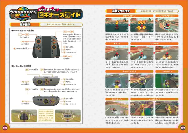 System guide spread showing driving techniques