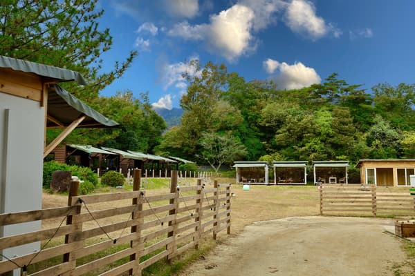 Vista de la zona de BBQ al aire libre