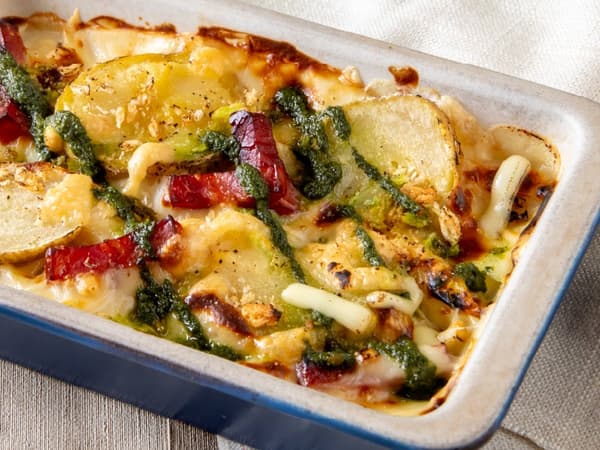 Genovese cream penne gratin