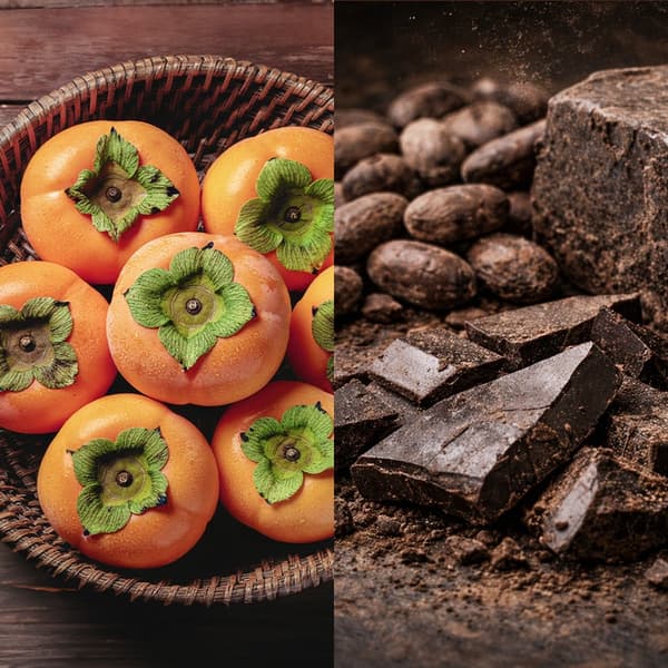 Nishiyoshino's Fuyu persimmons and Ghana-sourced pure chocolate