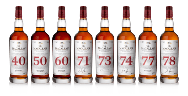 레드 컬렉션: 40년, 50년, 60년, 71년, 78년 숙성 제품이 일본 데뷔