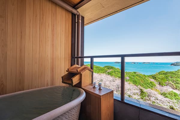 View from Tobiishima Suite Room outdoor bath