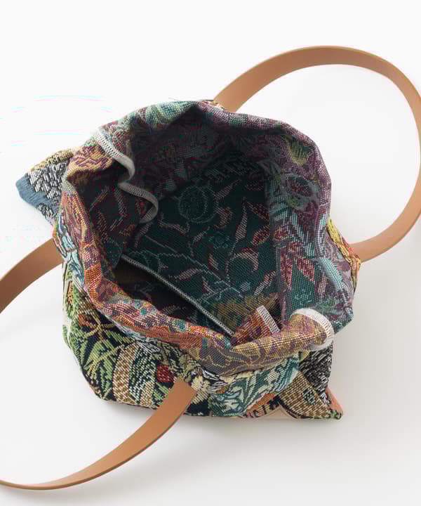 윌리엄 모리스 자카드 직조 토트백