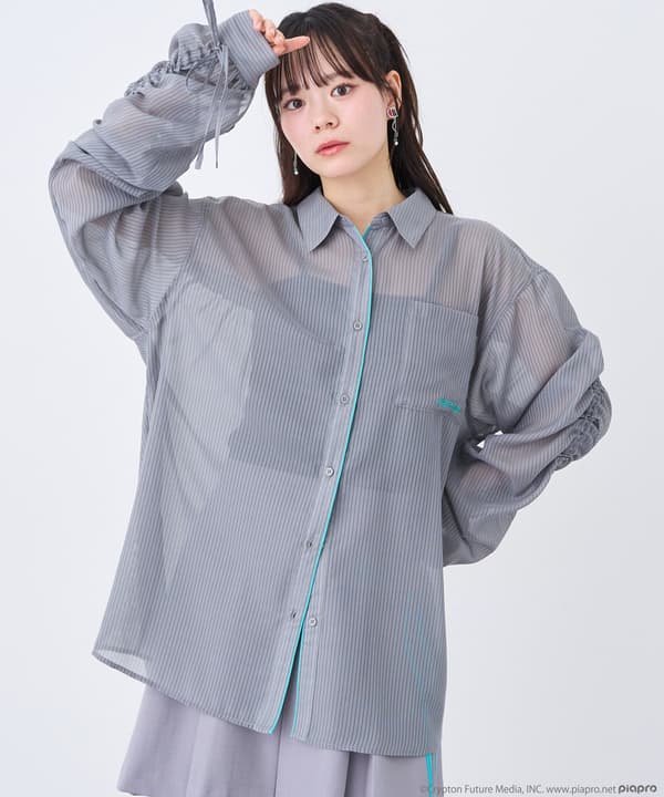 Camisa transparente con imagen de Hatsune Miku