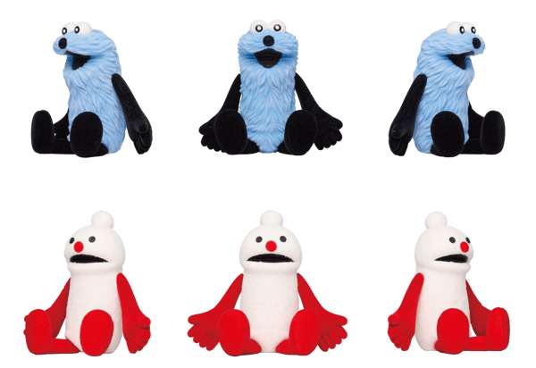 Figuras flocadas de Sunsun y Nonnon