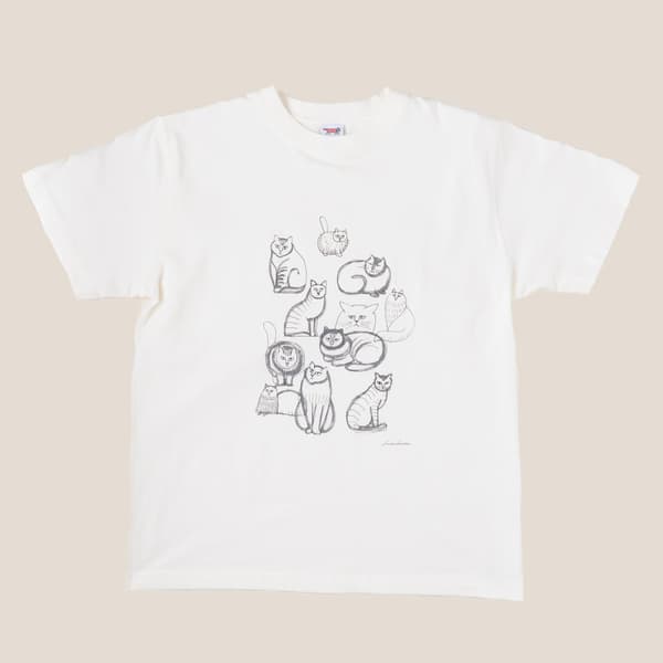 T-Shirt Found Cats Series Vanilla White (M/L)