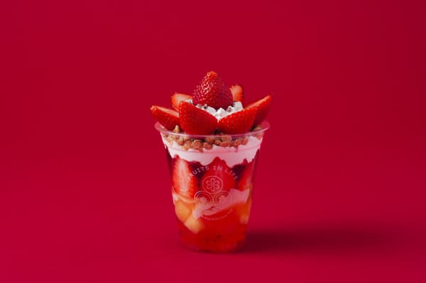 Bright Red Strawberry Parfait