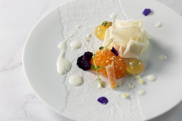 Fresh Mandarin Orange Compote and White Wine Crème d'Anjou – with Chamomile and Bergamot Aroma