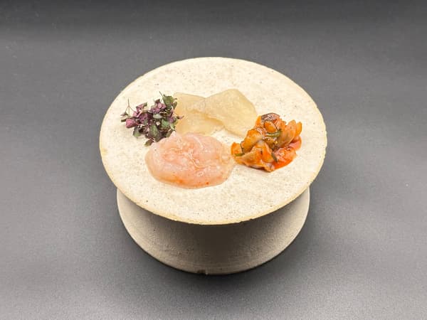 Abulón y verduras de temporada, estilo dobinmushi