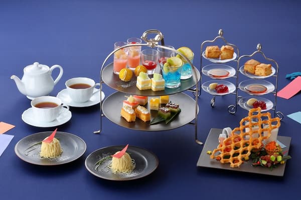 Tanabata Afternoon Tea featuring vibrant seasonal sweets