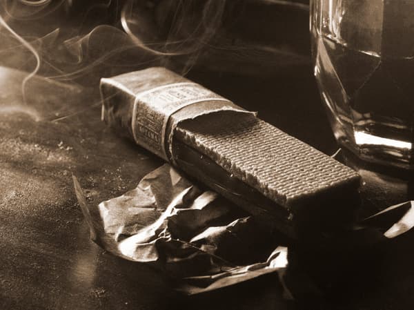 Close-up of The Premium Bitter Caramel Rum Ball