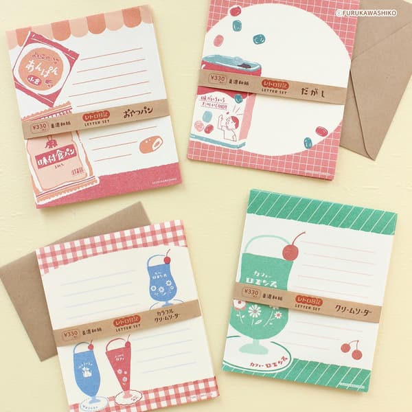 Set surat Mino Washi ¥330 per buah (termasuk pajak)
